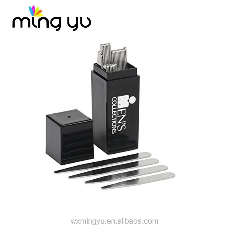 24pcs/box 4 sizes mixed metal collar stays