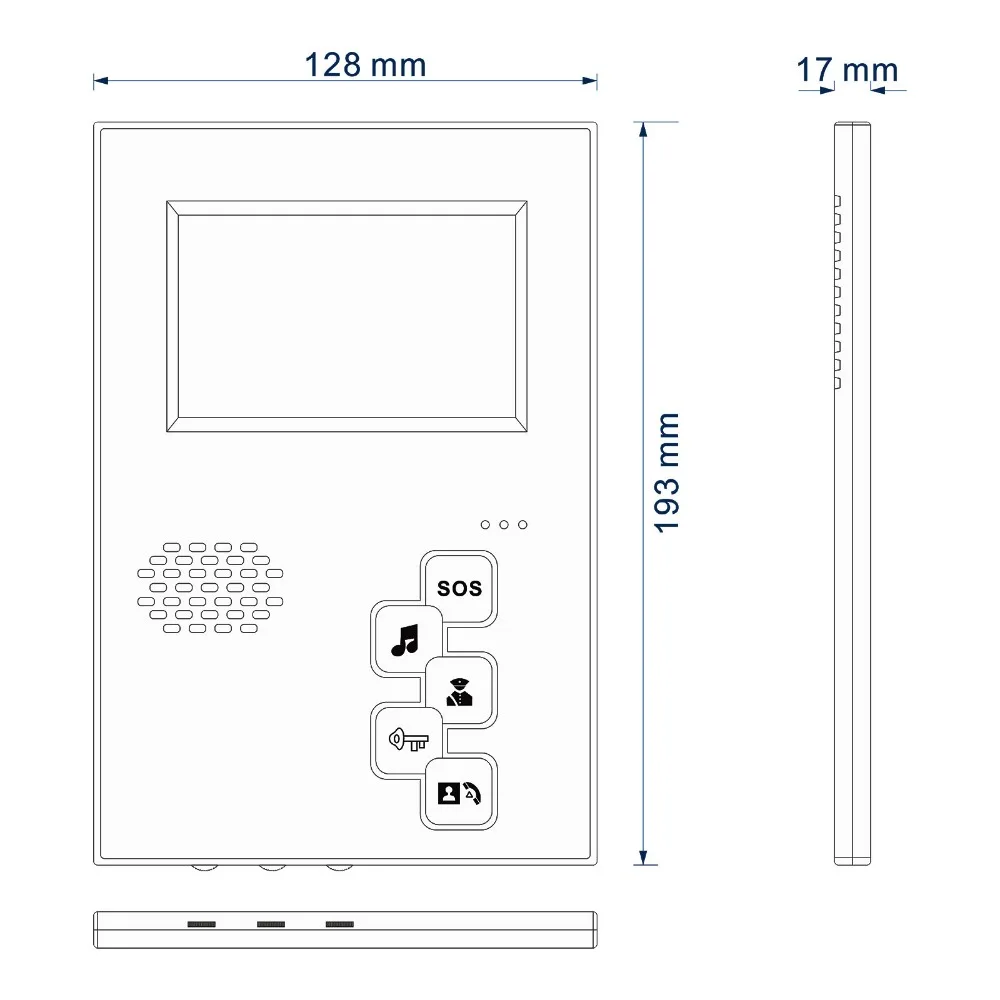 
MELSEE factory custom logo peephole video door phone waterproof intercom system for villa 