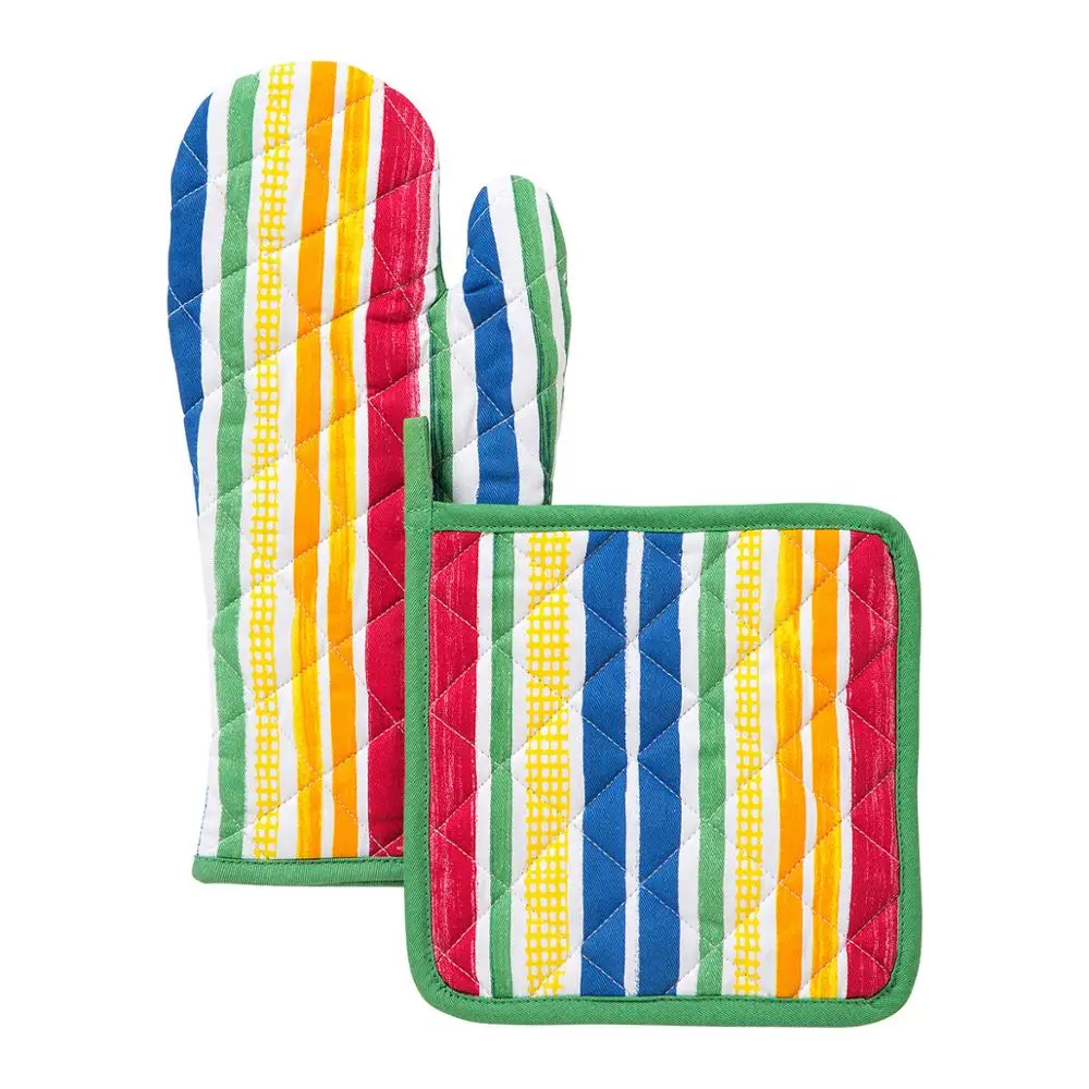 
Wholesale Kitchen Color Insulated Oven Gloves Microwave Oven Mitt With Insulation Pads 