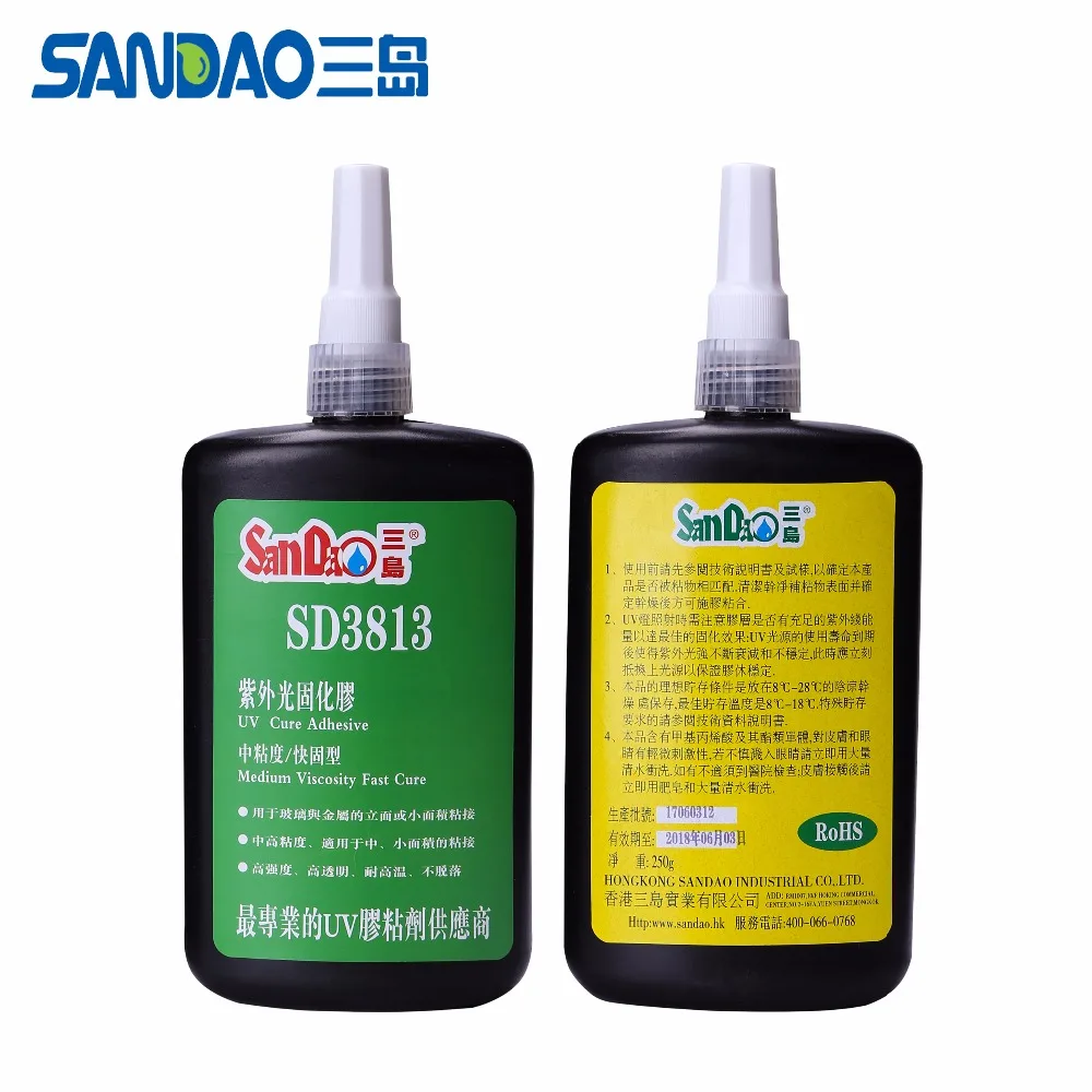 SD3813 UV glue (Ultraviolet Rays) for glass and metal