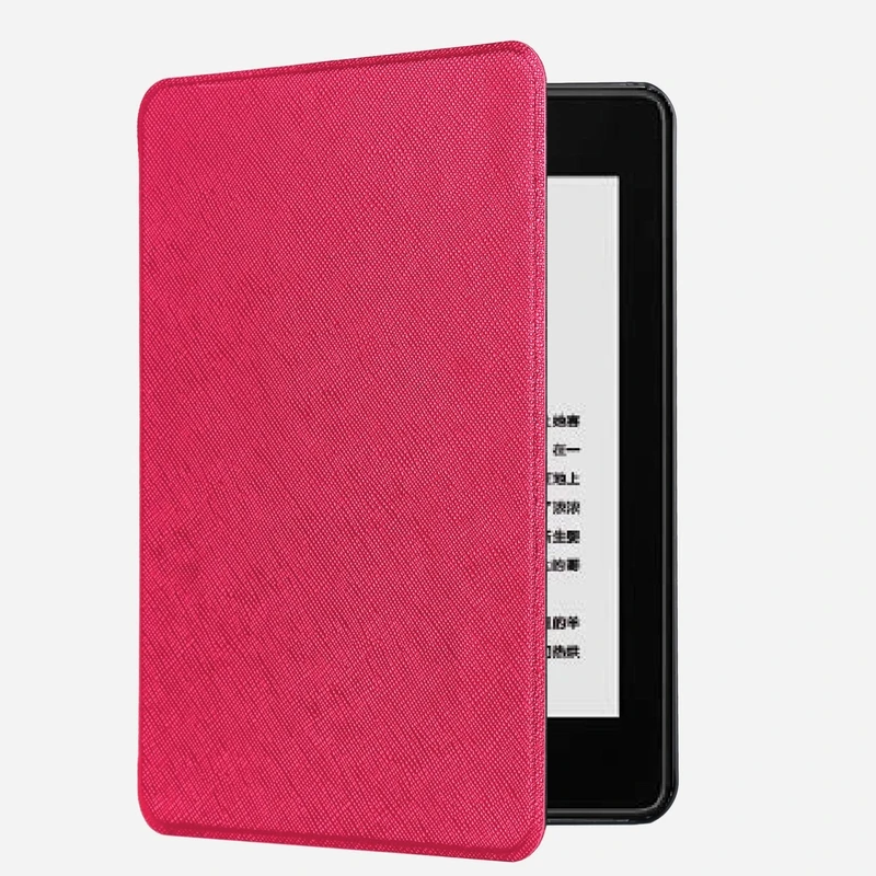 For Amazon Kindle Paperwhite 4 PU Flip Cover Cross Pattern Book Style Case