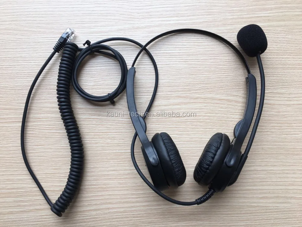 Двойные наушники для телефонных звонков с микрофоном с шумоподавлением + управление громкостью без звука со стандартным разъемом для гарнитуры 2,5 мм