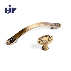 HJY luxury pull knob antique drawer cabinet handles