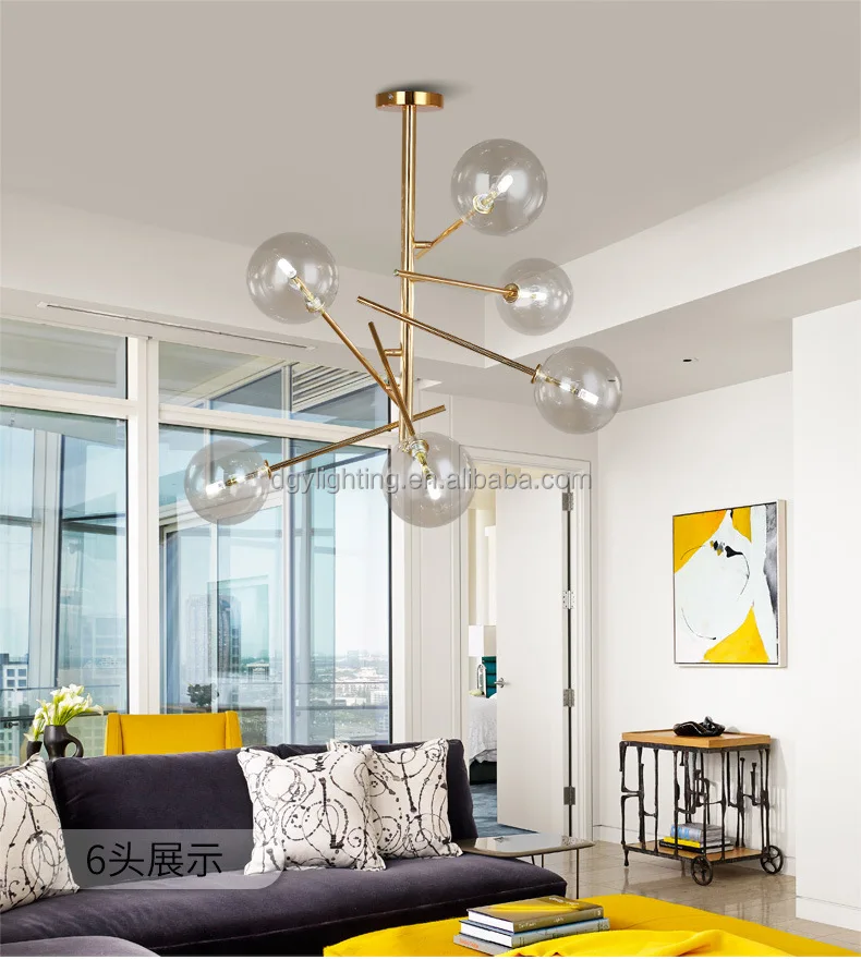 
New fashion decorative glass round bubble bottle modern restaurant lamp pendant light 