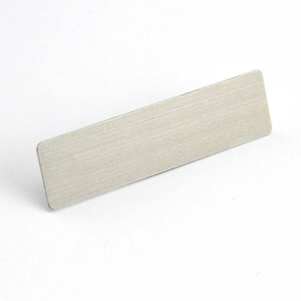
Blank Brushed Stainless Steel Metal Nameplate with 3M Adhesive 