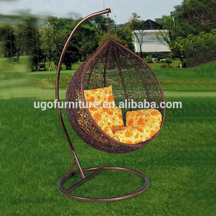 Wholesale products pear shaped outdoor rattan swing hanging chair