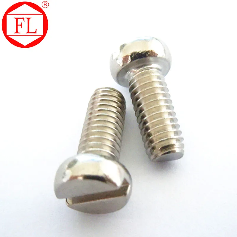 Full thread stainless steel slotted cheese head screws DIN 84