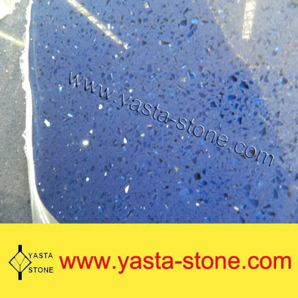 Glitter Quartz Flooring Blue Quartz Mirror Fleck Tiles