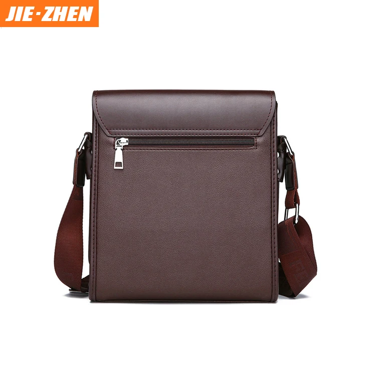 2020 high quality soft leather custom print logo waterproof messenger bag shoulder bag for men
