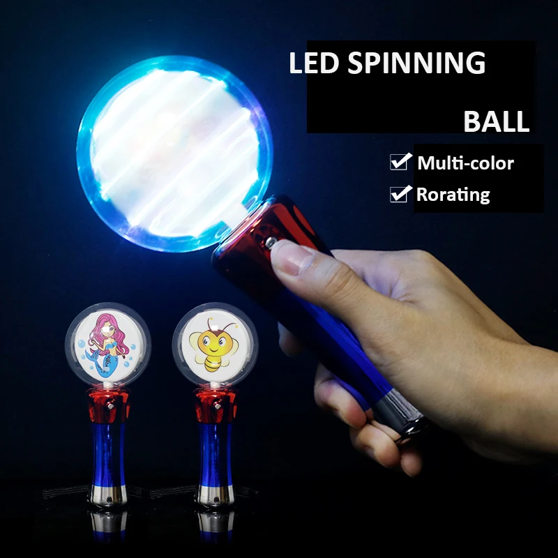 LED Flashing Spinning Wand Ball Stick for Amusement Park Toys  2019 Christmas Party Supply New Product LED Spinning Ball Stick