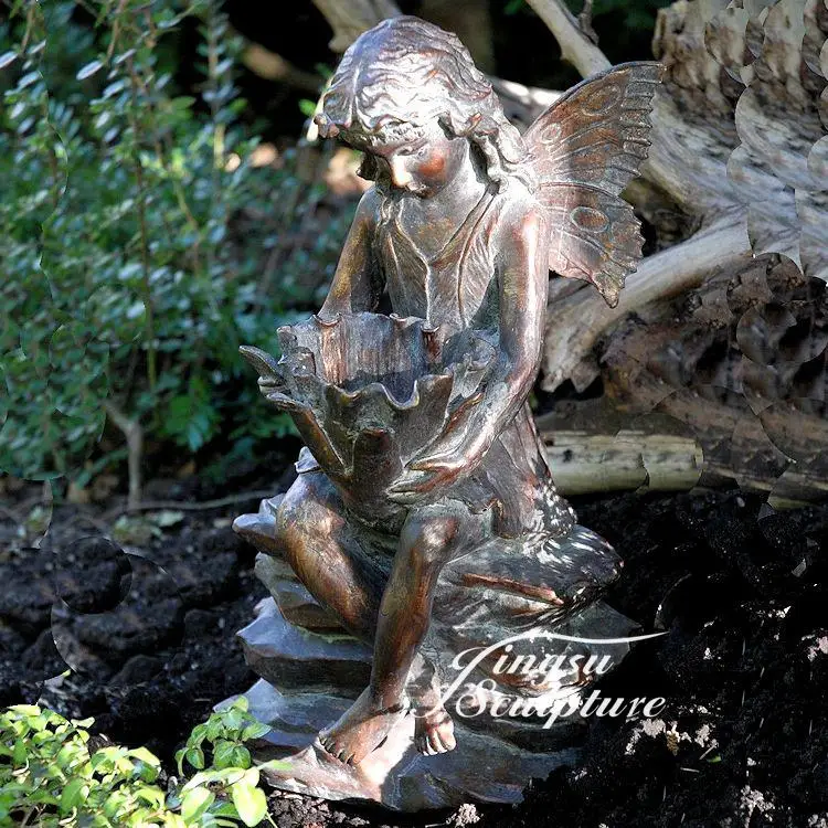 Cheap decoration large resin garden fairy statues