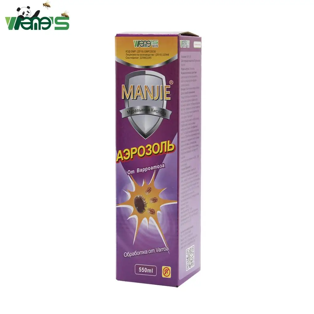 Wangshi Manjie 550 мл флювалината с раствором муравьиной кислоты фумигант спрей Пчеловодство