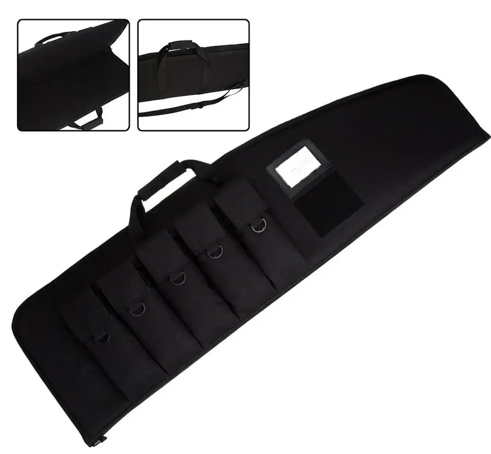 Durable Tactical Rifle Case Military AR15 Rifle Bag with 5 Magazine Pouches