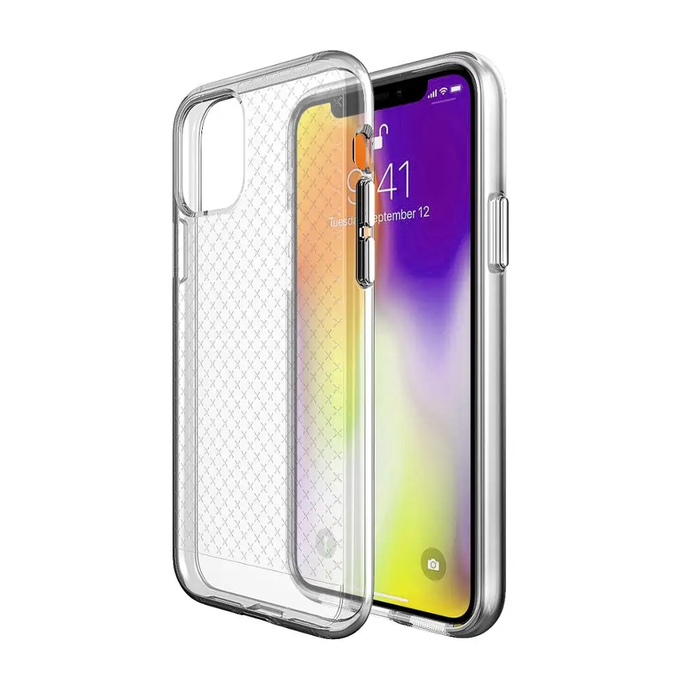 Newest Shockproof Crystal Clear Back Cross Grain German Bayer TPU for iPhone XS Max XR Clear TPU Coque