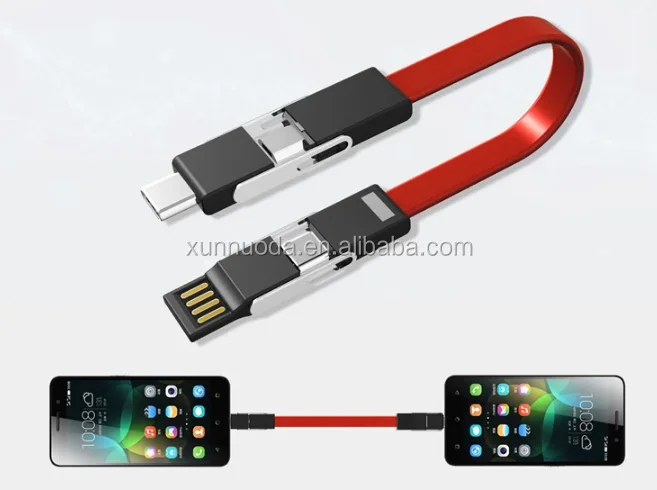 
4in1 USB Type C OTG Magnetic Cable with Key Ring 