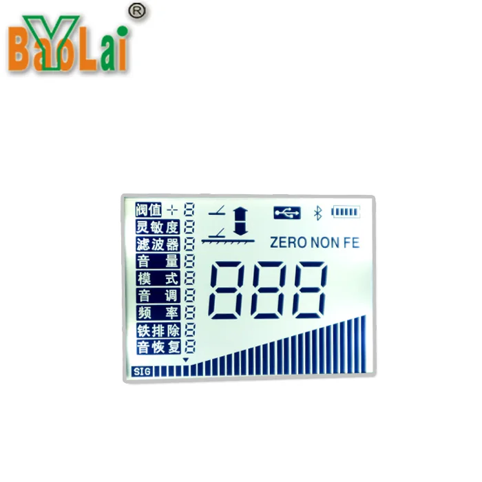 Monochrome LCD Manufacturer  custom TN HTN STN FSTN VA 7 segment LCD Display for Temperature Energy meter with LCD backlight
