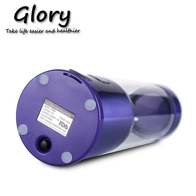 Hot sell color high speed power battery mini rechargeable blender USB food blender portable juicer blender