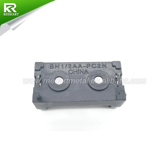 Plastic THM 14250 battery holder, 1/2 AA Battery Holder with pins