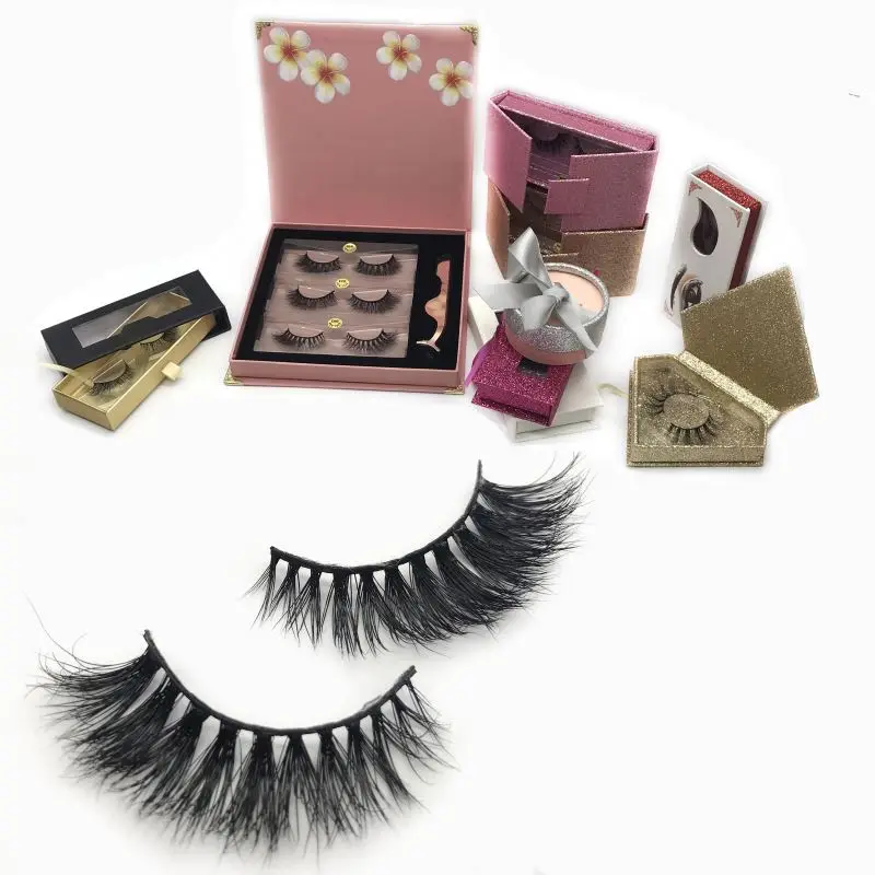 100% Mink Hair Eyelash Custom Glitter Mink Flare Eyelashes