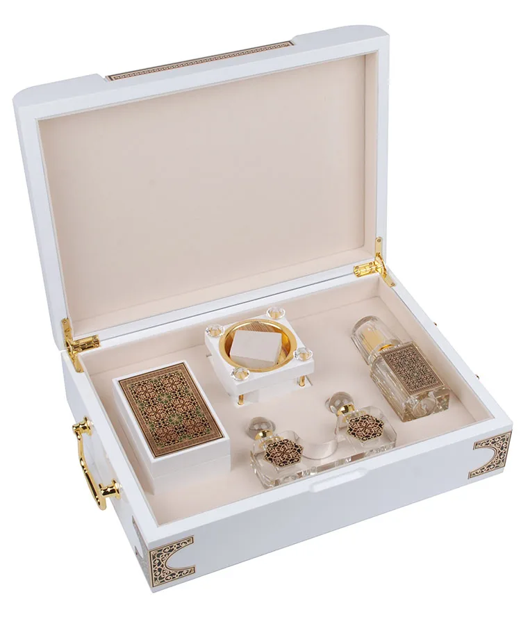 Wholesale Manufacturer Supplier Luxury Custom Gift  Bottle White  Incense Wooden Perfume box