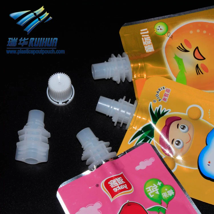 
14mm Cheap pilfer-proof food packaging plastic liquid doypack spout and cap 