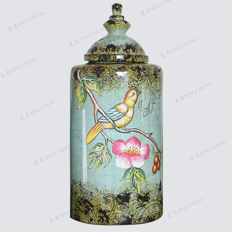 Jingdezhen ceramic jar with new model porcelain vase with flower painting