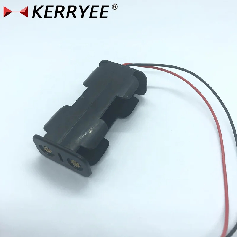 AA back to back 2 battery connector holder with wire
