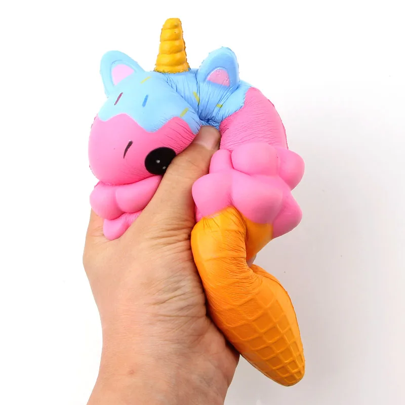 New Jumbo Squishies Slow Rising Unicorn Ice Cream Cone Kawaii Cake Scented of Stress Reliever Ball Toys Promotional Gift