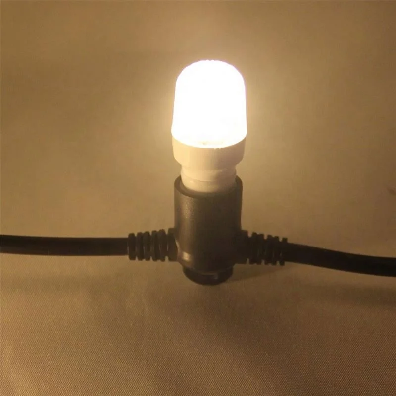 E14 Bulb 1w Outdoor Connectable 24v 10m White Bulb Festoon Party Lights White Lampshade Led String Light With Solar Panel