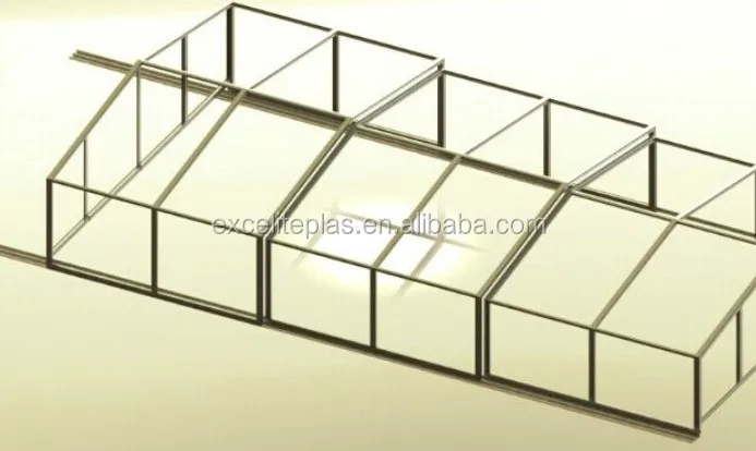 Садовый алюминиевый каркас из поликарбонатного листа, телескопический корпус для бассейна, крыша для защиты детей