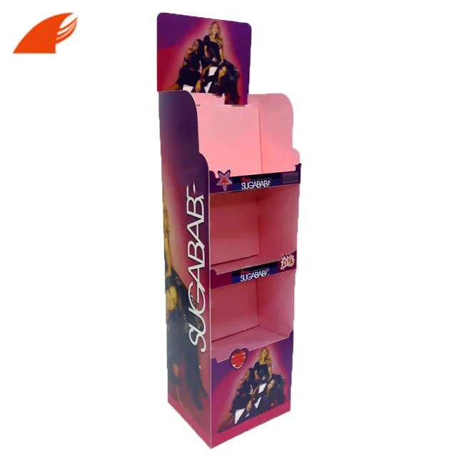 Custom Printing Cardboard Floor Display Rack For Girls Toys/Plush Toys Promotion