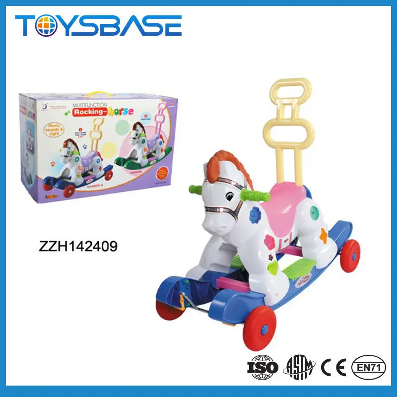 Ходунки пластиковые лошадка с синим ручкой для оптовая продажа