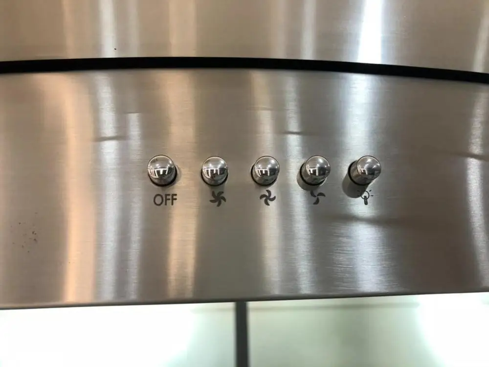 SENG Stainless Steel Tempered Glass Island Mounted Range Hood For Commercial Kitchen