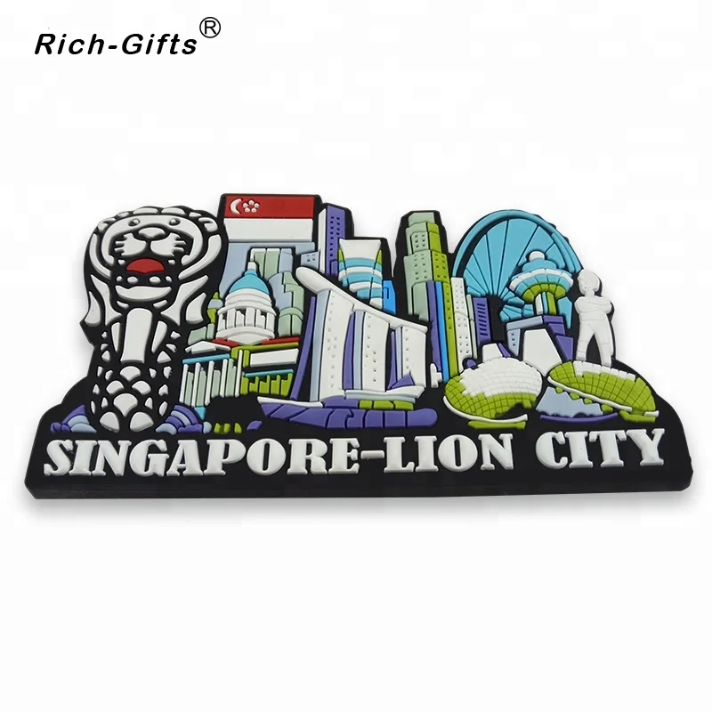 Personalized customization New Products Custom Singapore Souvenir Fridge Magnets