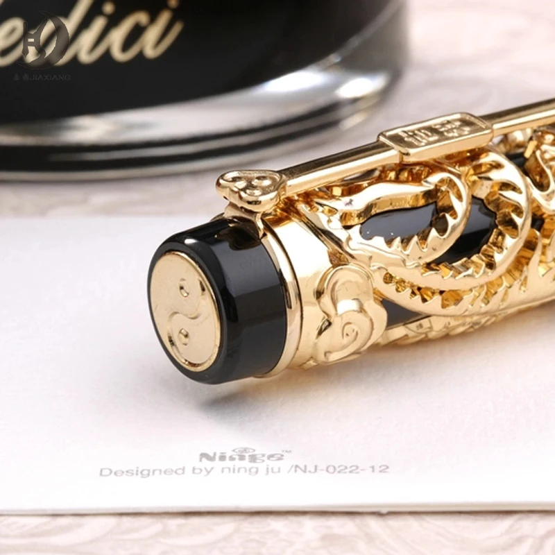 RCJH-679 Luxury Business Gift Pens Smooth Writing Jinhao Brand Dragon Pen High Quality Heavy Metal Gold Roller Pen For Church