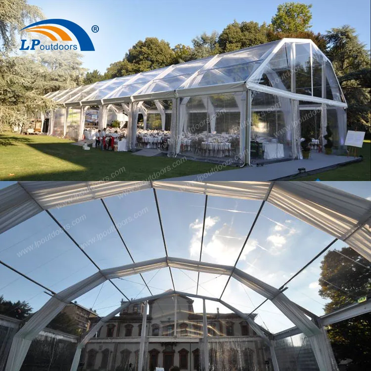 Large outdoor semi permanent structure polygon marquee tent for sport court