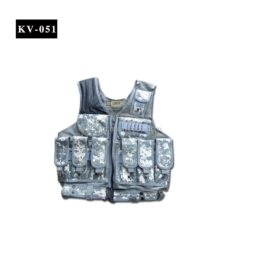 Combat Breathable Mesh Vest High Quality Military Equipment Tactical Vest with Holster for Police