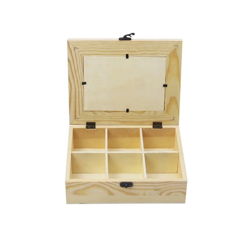 Hand craft gift wooden crate box with Clear Acrylic Glass lid