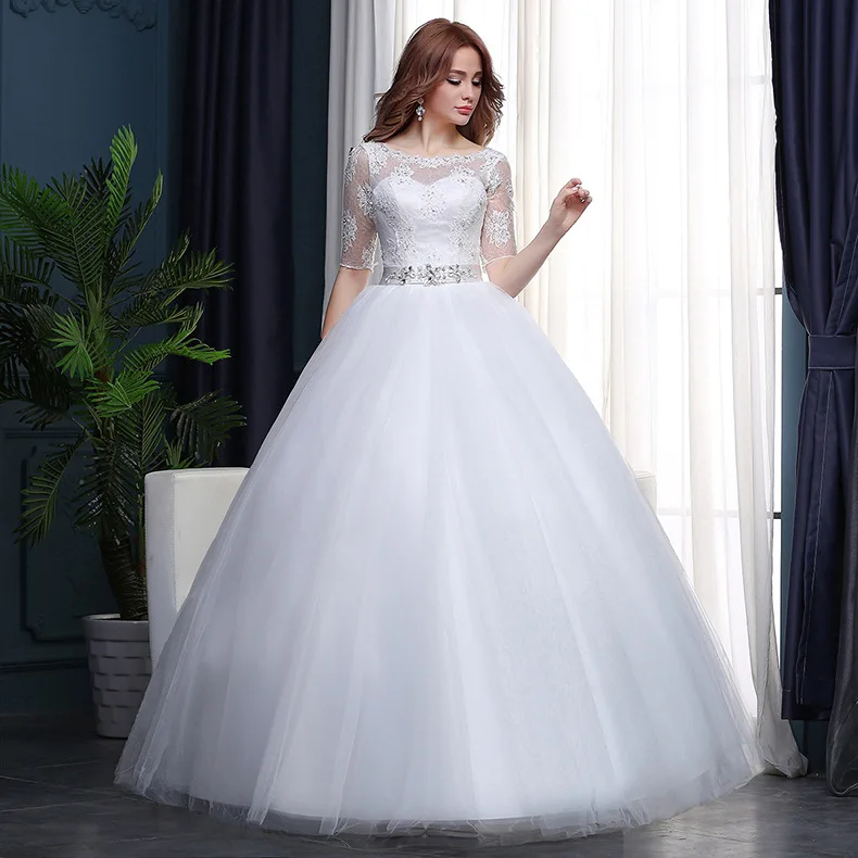ZH1201L 2018 High quality white wedding dress off shoulder bridal gown