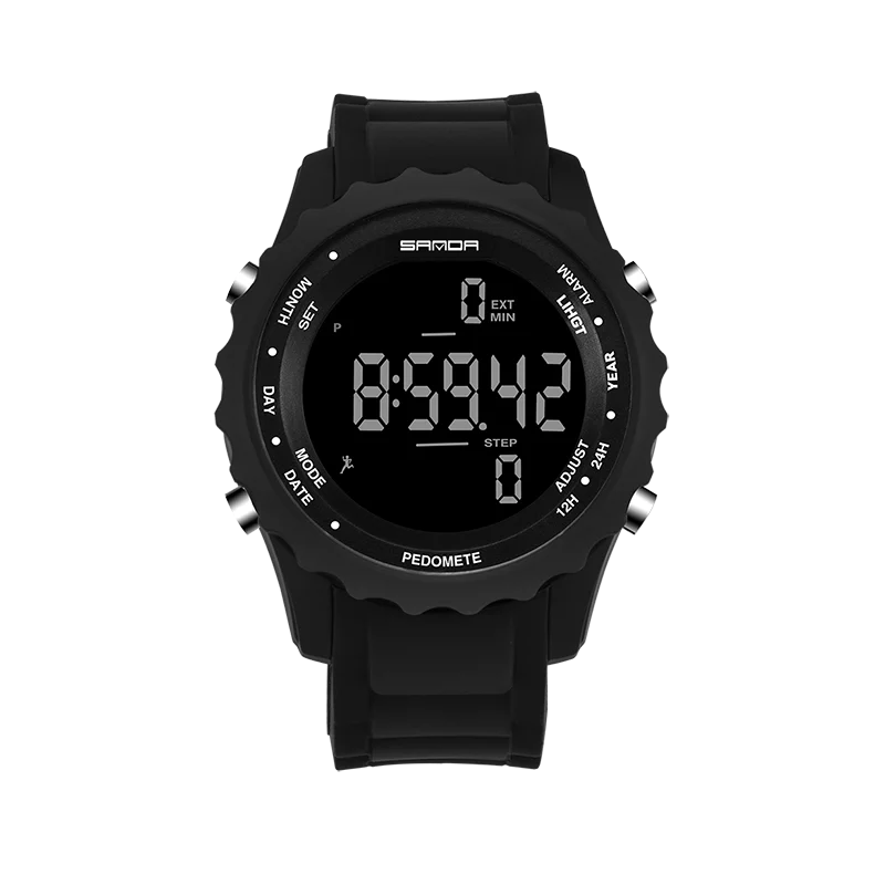 Sanda Step Watch Pedometer Digital Watches Men Ladies