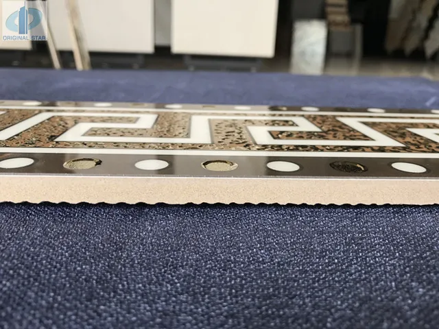 Gold boundary tiles wall decorative tile 150x600 mm tiles demarcation