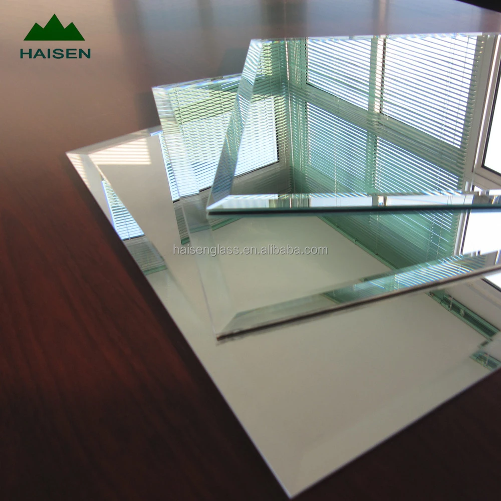 Frameless decorative glass beveled mirror without frame