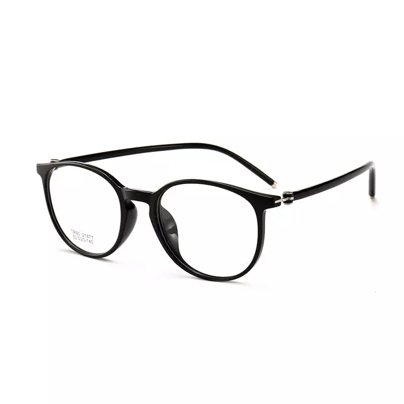 Transparent fashion women round men eyewear tr90 optical glasses frame