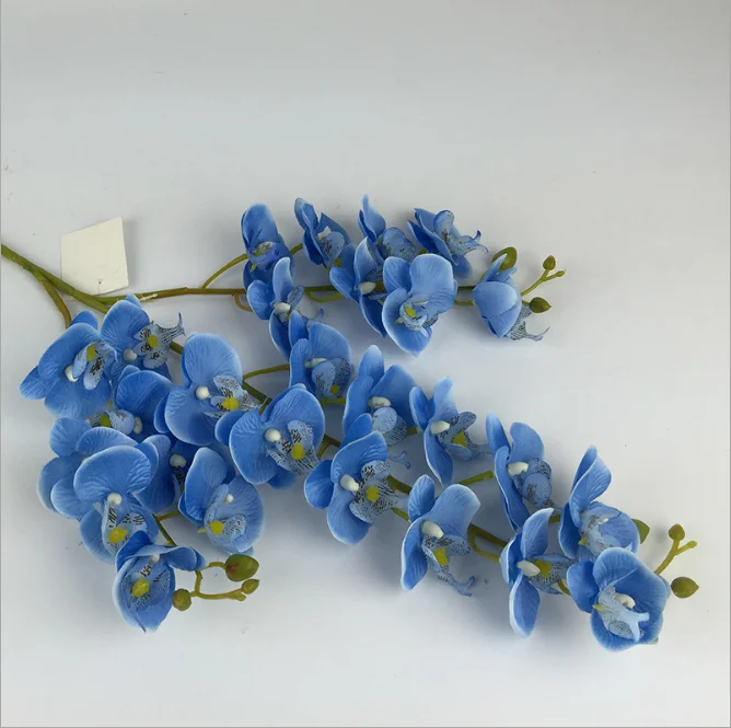 Оптовая продажа желтые орхидеи искусственные цветы длинный стебель