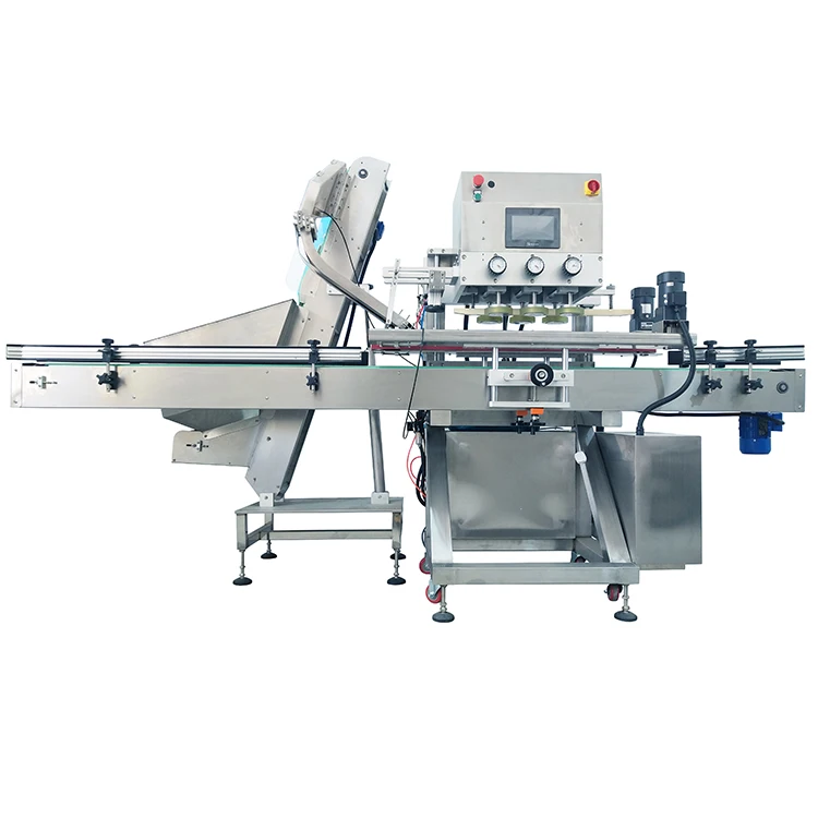 CM300 Automatic online straight capper for glass bottles plastic lid capping machine
