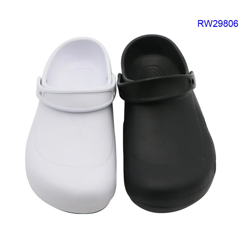 Rubber Sole White Garden Shoes Men Work Shoes Anti-Skid Rubber Clogs Injection EVA Clogs Shoes Simple Clogs Men