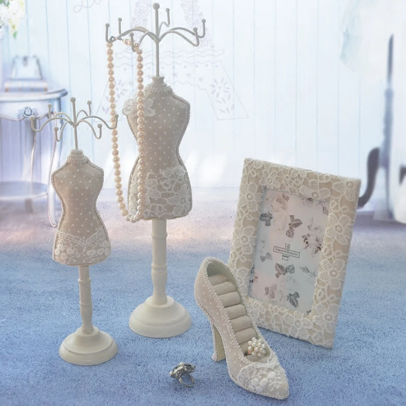 Cheap decorative beauty lady resin mannequin ring necklace jewelry holder for European decor