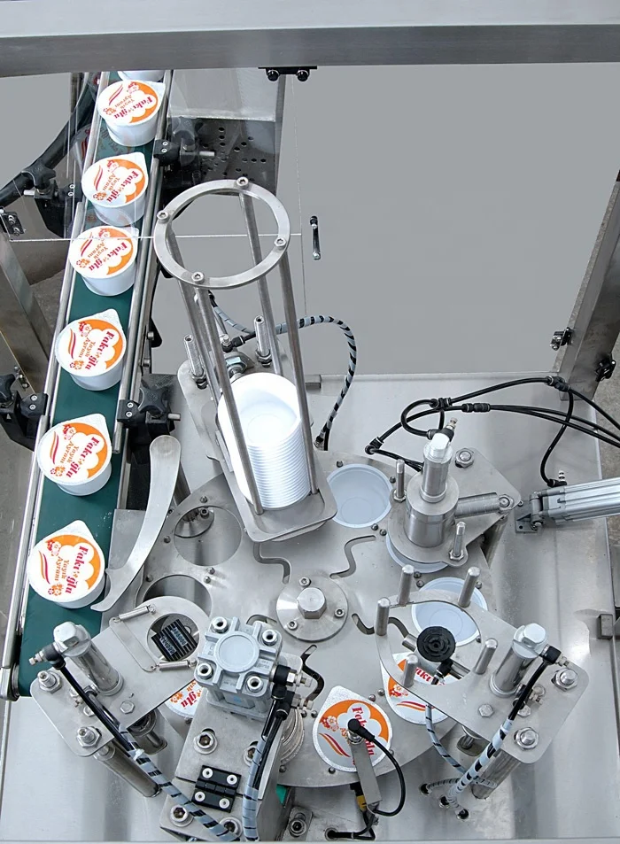 Free shipping rotary ice cream cup filling sealing machine