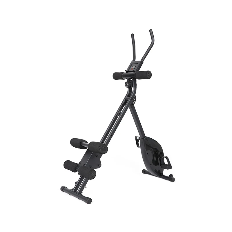Newest design AB two use abdominal machine body crunch trainer with magnetic exercise bike gym equipment home