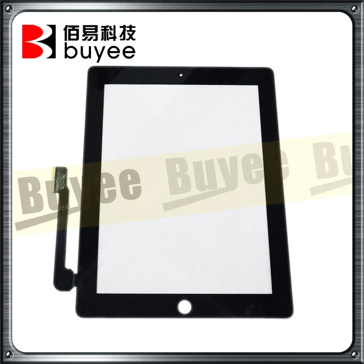 черный и белый дигитайзер дляipad 4 сенсорный экран замена
